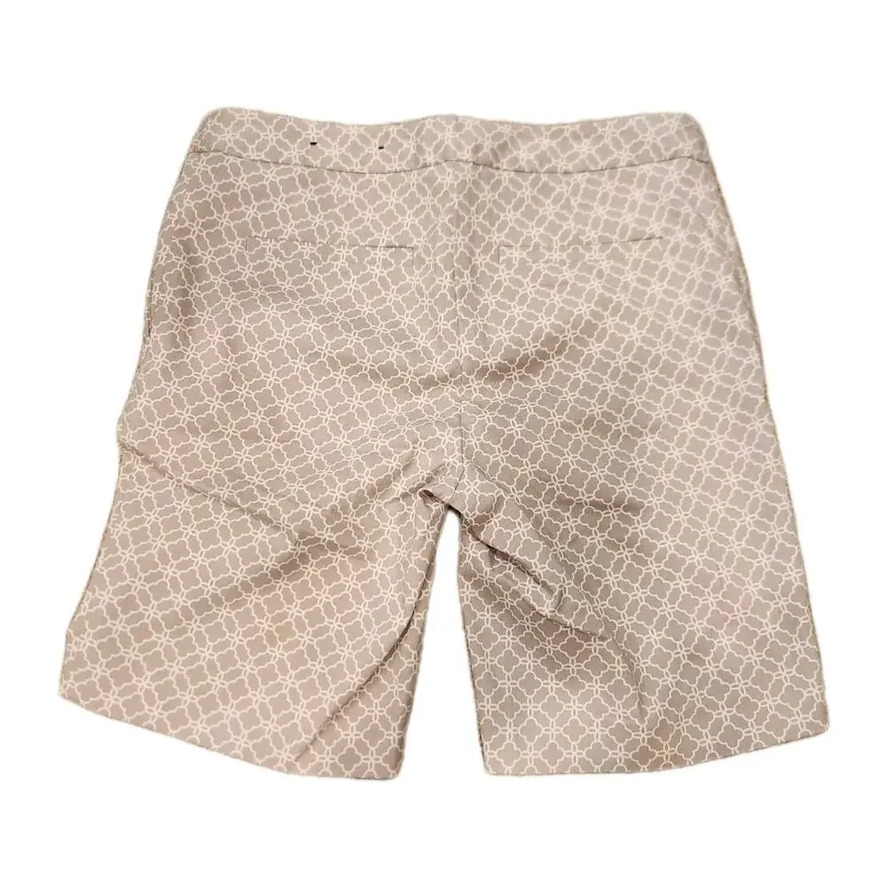 Euc‎ Mario Serrani Bermuda Sz 2 Shorts. Gray And White Stretchy Made In Italy
